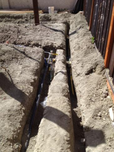 a new sprinkler line installation